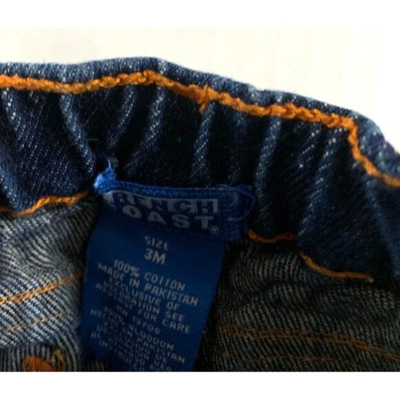French Toast Infant Baby Size 3 Months Blue Jean Denim Snap up Legs - Picture 3 of 3